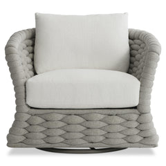 Salinas Nordic Grey Outdoor Swivel Chair - Ornate Home