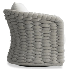 Salinas Nordic Grey Outdoor Swivel Chair - Ornate Home