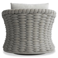 Salinas Nordic Grey Outdoor Swivel Chair - Ornate Home
