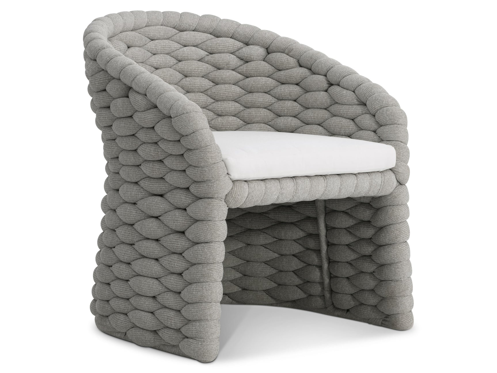 Salinas Nordic Grey/White/Cream Arm Chair - Ornate Home