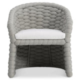 Salinas Nordic Grey/White/Cream Arm Chair - Ornate Home