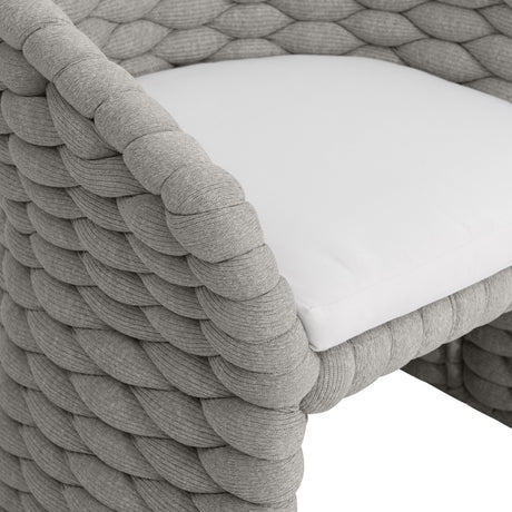 Salinas Nordic Grey/White/Cream Arm Chair - Ornate Home