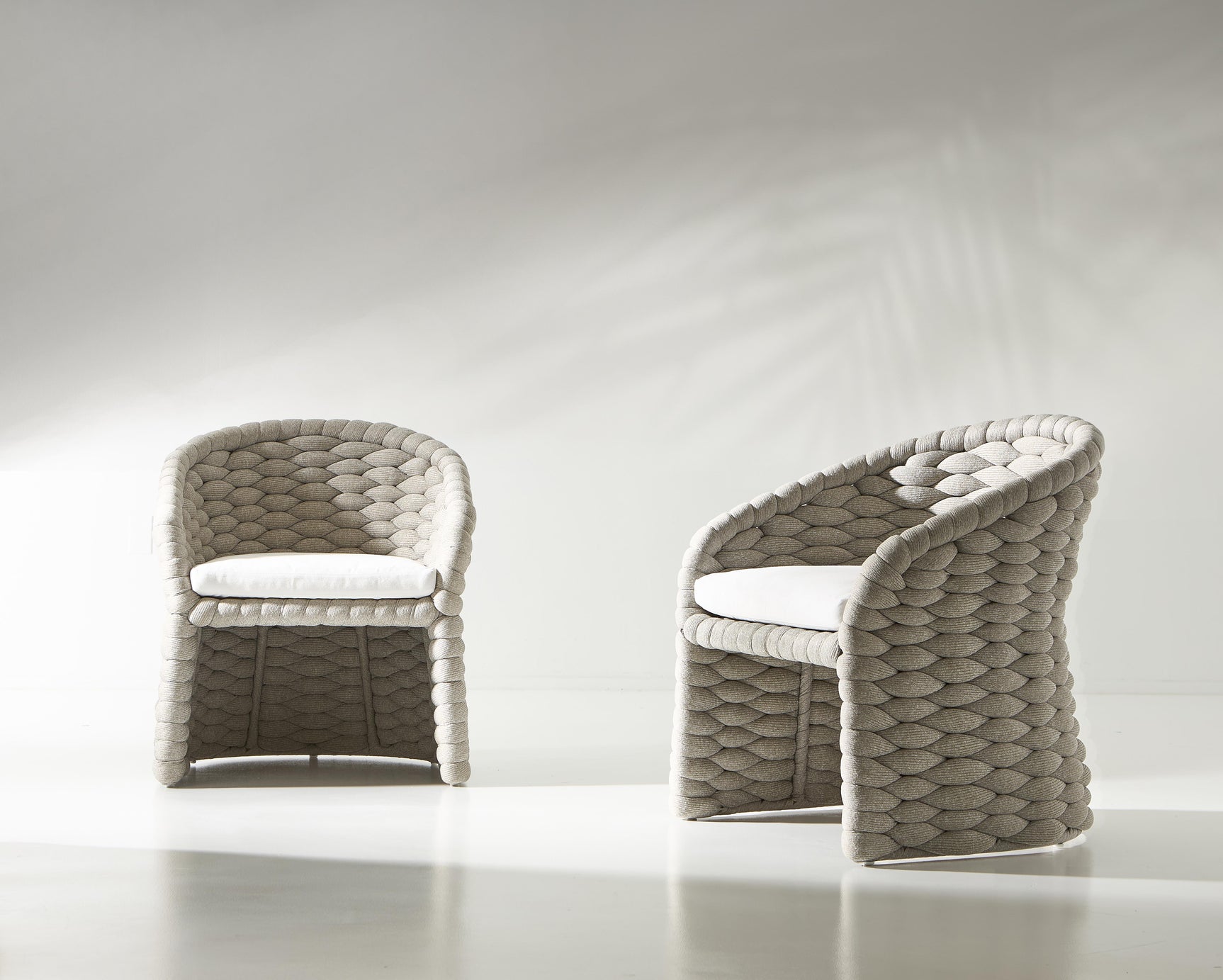 Salinas Nordic Grey/White/Cream Arm Chair - Ornate Home