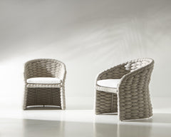 Salinas Nordic Grey/White/Cream Arm Chair - Ornate Home
