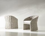 Salinas Nordic Grey/White/Cream Arm Chair - Ornate Home