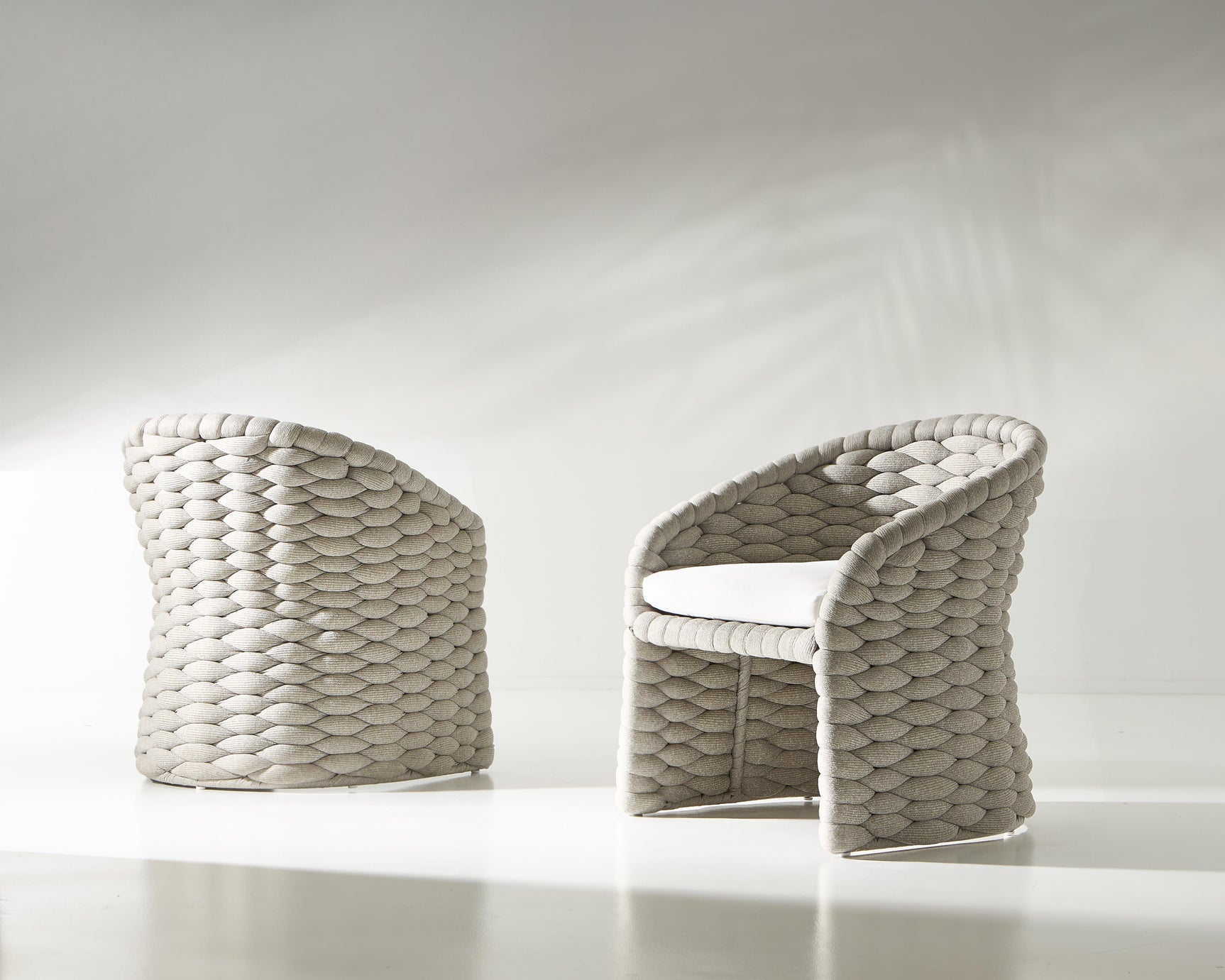 Salinas Nordic Grey/White/Cream Arm Chair - Ornate Home