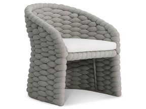 Salinas Nordic Grey/White/Cream Arm Chair - Ornate Home