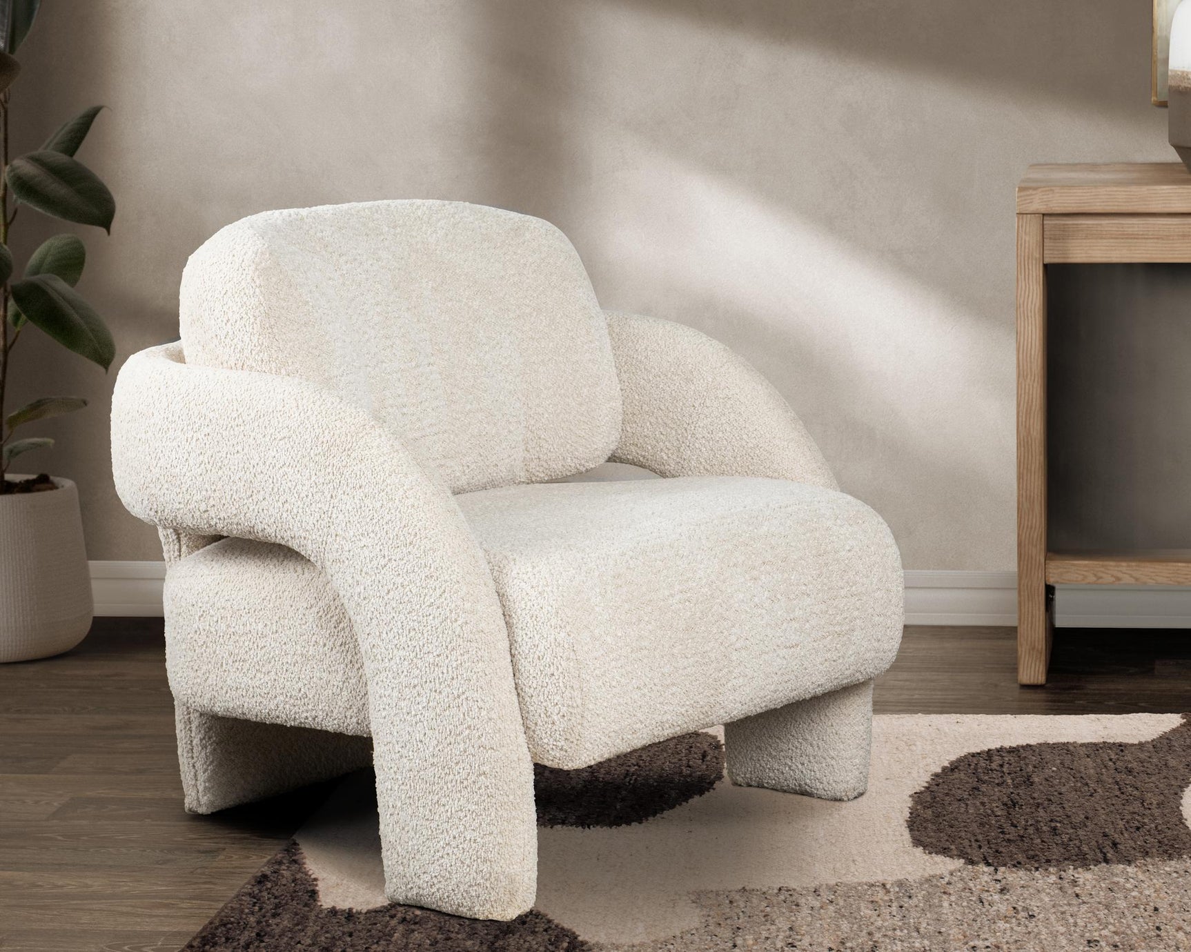Salino Natural Accent Chair - Ornate Home
