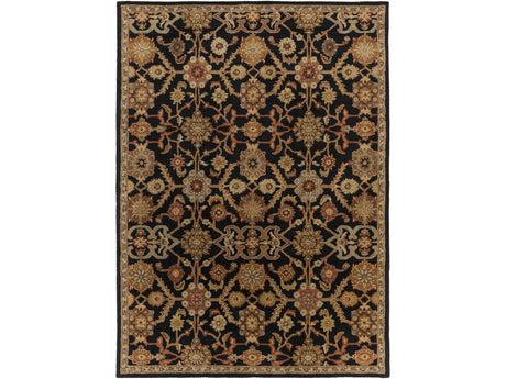 Salix Hand Tufted Black Wool Rug - Ornate Home