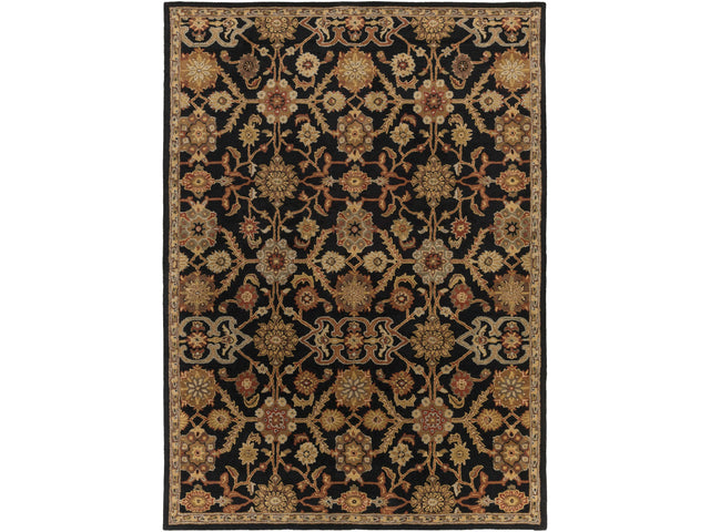 Salix Hand Tufted Black Wool Rug - Ornate Home