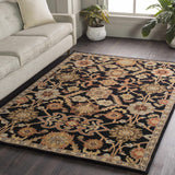 Salix Hand Tufted Black Wool Rug - Ornate Home