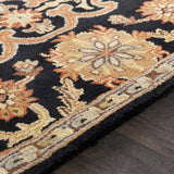 Salix Hand Tufted Black Wool Rug - Ornate Home