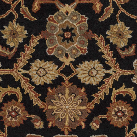 Salix Hand Tufted Black Wool Rug - Ornate Home