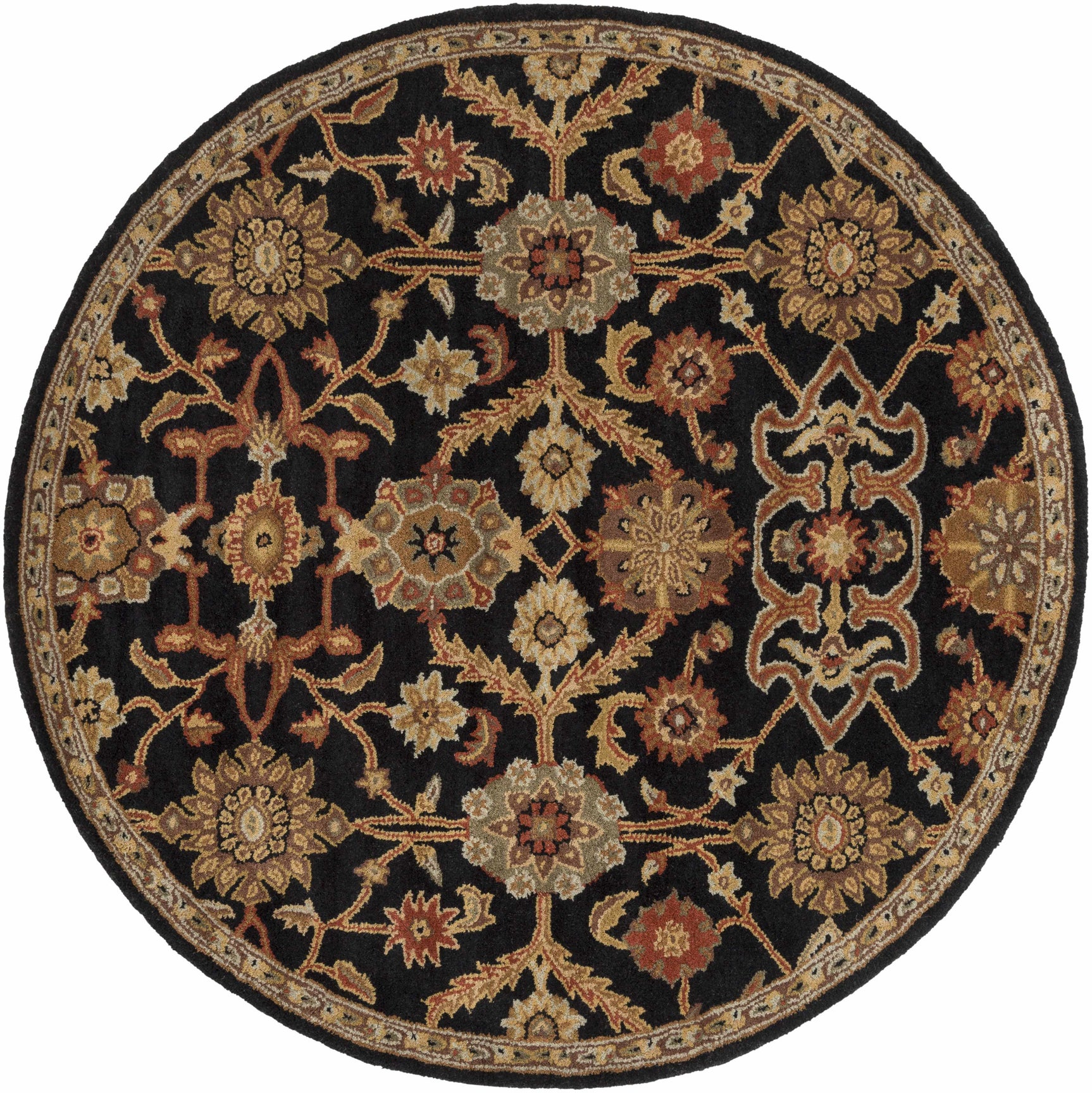 Salix Hand Tufted Black Wool Rug - Ornate Home