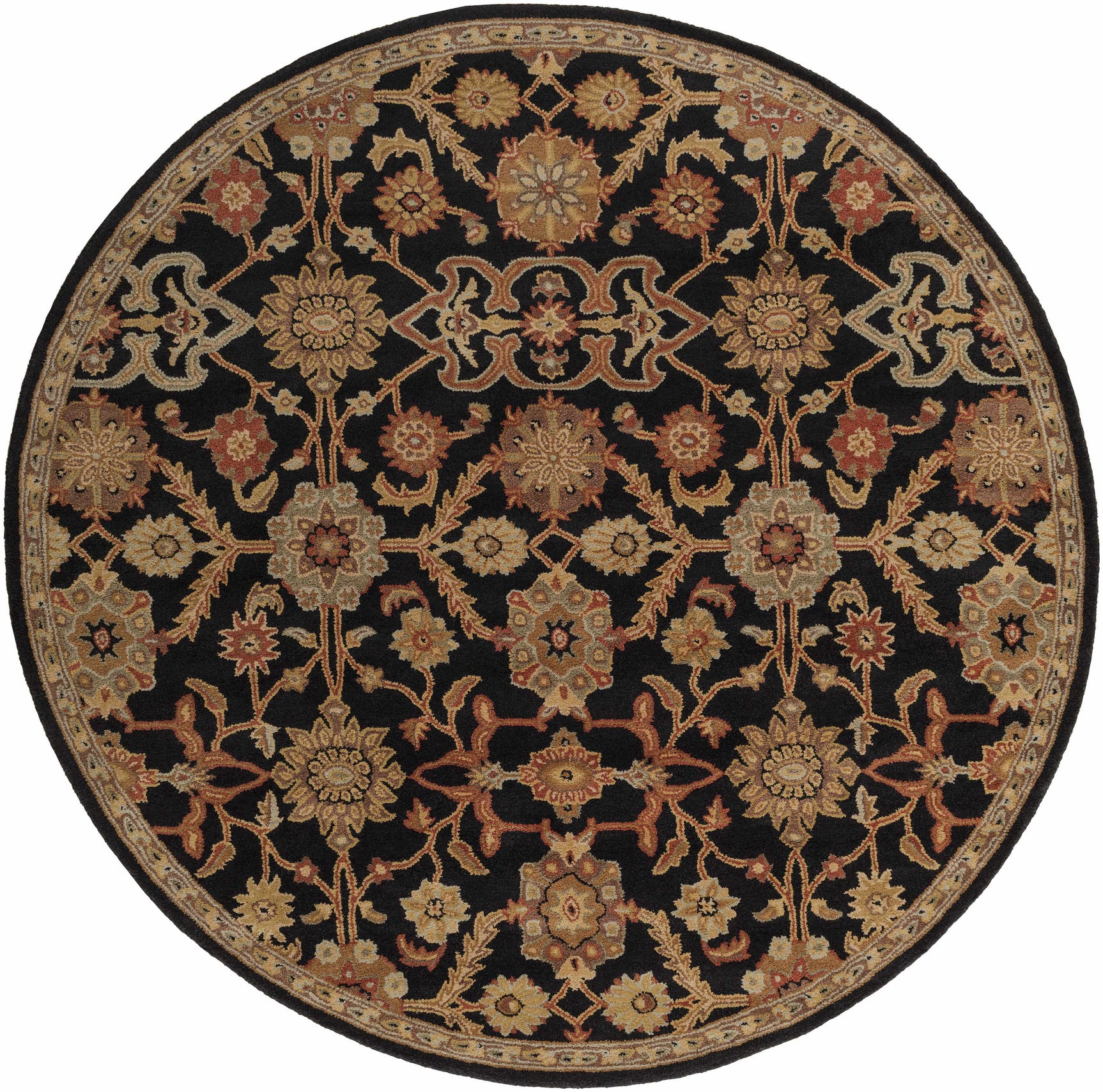 Salix Hand Tufted Black Wool Rug - Ornate Home