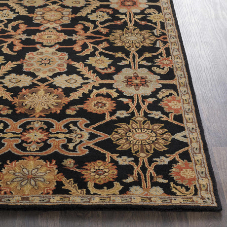Salix Hand Tufted Black Wool Rug - Ornate Home