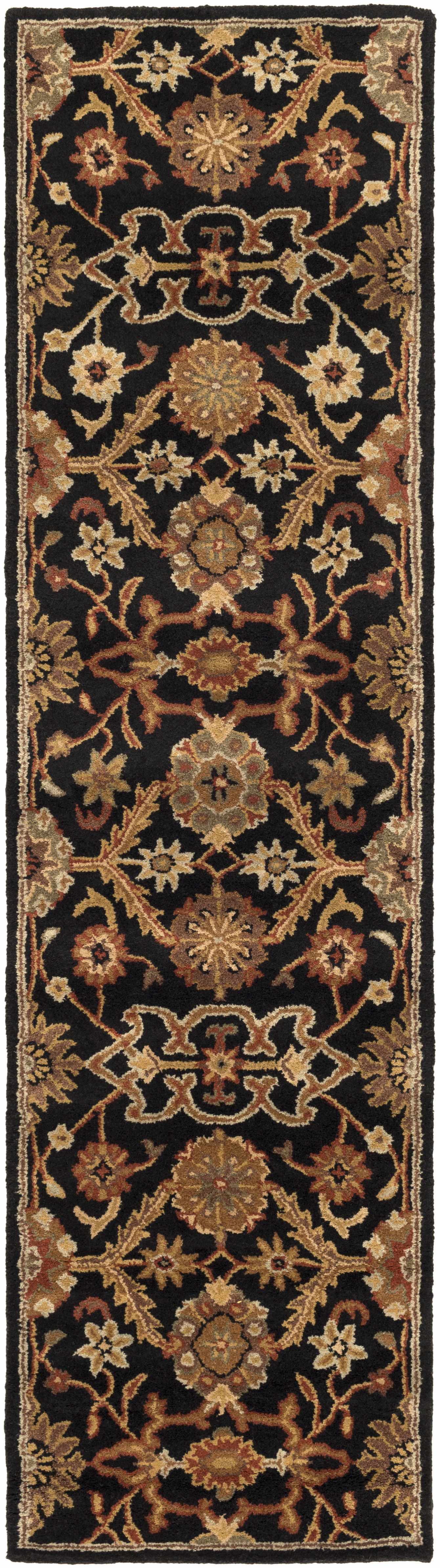Salix Hand Tufted Black Wool Rug - Ornate Home