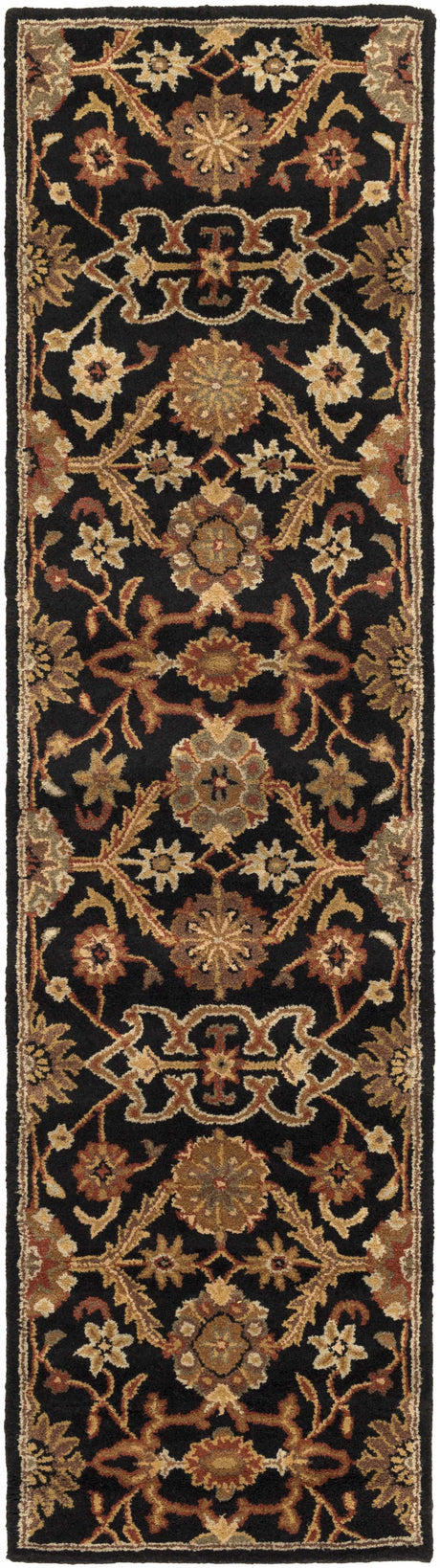 Salix Hand Tufted Black Wool Rug - Ornate Home
