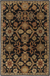 Salix Hand Tufted Black Wool Rug - Ornate Home