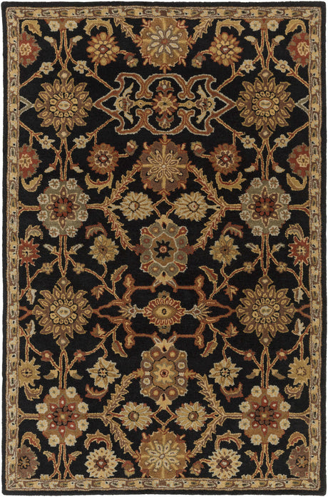 Salix Hand Tufted Black Wool Rug - Ornate Home