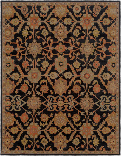 Salix Hand Tufted Black Wool Rug - Ornate Home