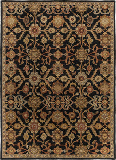 Salix Hand Tufted Black Wool Rug - Ornate Home