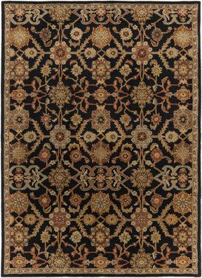 Salix Hand Tufted Black Wool Rug - Ornate Home