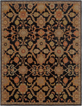 Salix Hand Tufted Black Wool Rug - Ornate Home