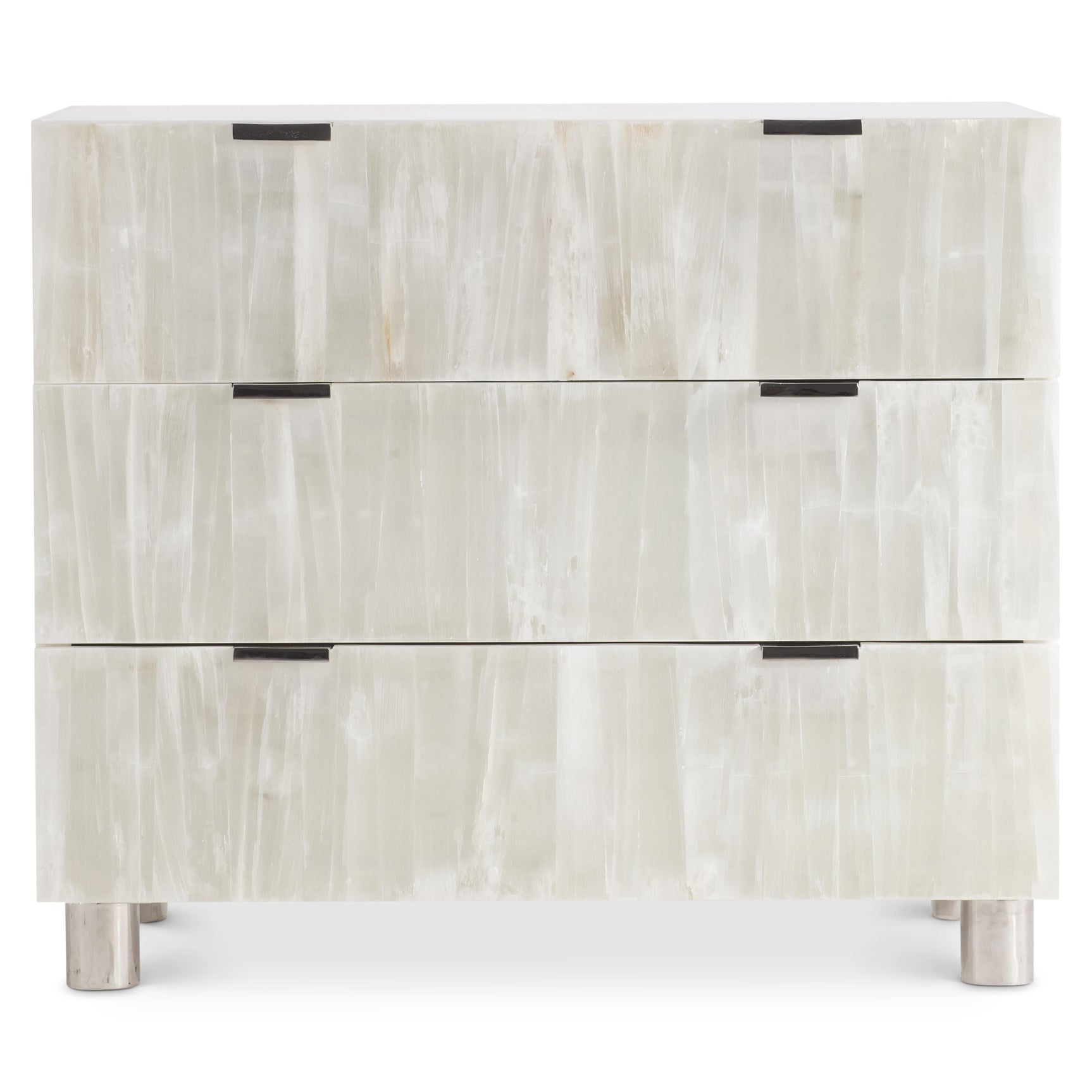 Salka White/Selenite Nightstand - Ornate Home