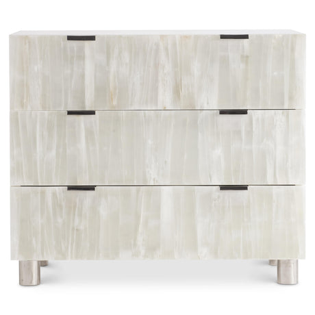 Salka White/Selenite Nightstand - Ornate Home