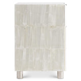 Salka White/Selenite Nightstand - Ornate Home