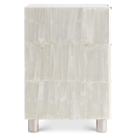 Salka White/Selenite Nightstand - Ornate Home
