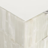 Salka White/Selenite Nightstand - Ornate Home