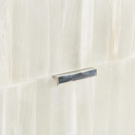 Salka White/Selenite Nightstand - Ornate Home