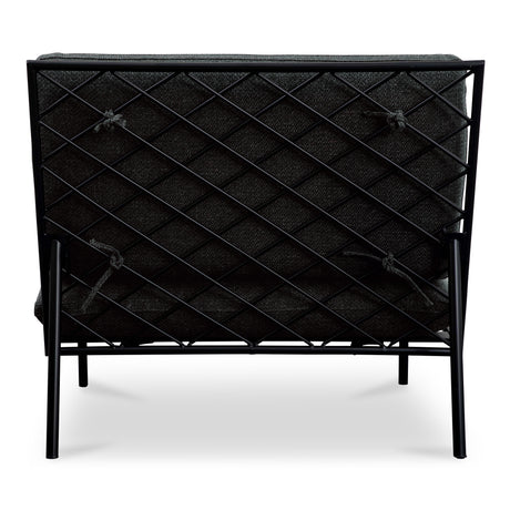 Salma Speckled Charcoal Outdoor Accent Chair - Ornate Home