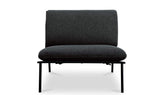 Salma Speckled Charcoal Outdoor Accent Chair - Ornate Home