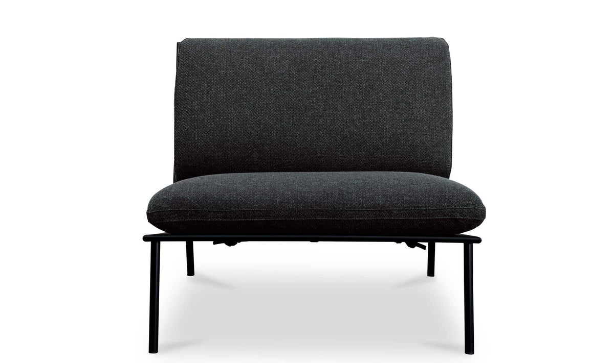 Salma Speckled Charcoal Outdoor Accent Chair - Ornate Home