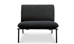Salma Speckled Charcoal Outdoor Accent Chair - Ornate Home