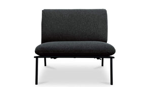 Salma Speckled Charcoal Outdoor Accent Chair - Ornate Home