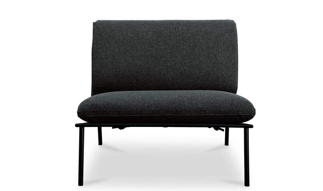 Salma Speckled Charcoal Outdoor Accent Chair - Ornate Home