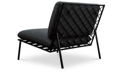 Salma Speckled Charcoal Outdoor Accent Chair - Ornate Home