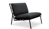 Salma Speckled Charcoal Outdoor Accent Chair - Ornate Home