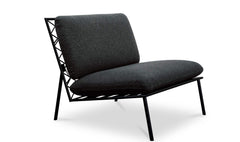 Salma Speckled Charcoal Outdoor Accent Chair - Ornate Home