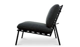 Salma Speckled Charcoal Outdoor Accent Chair - Ornate Home