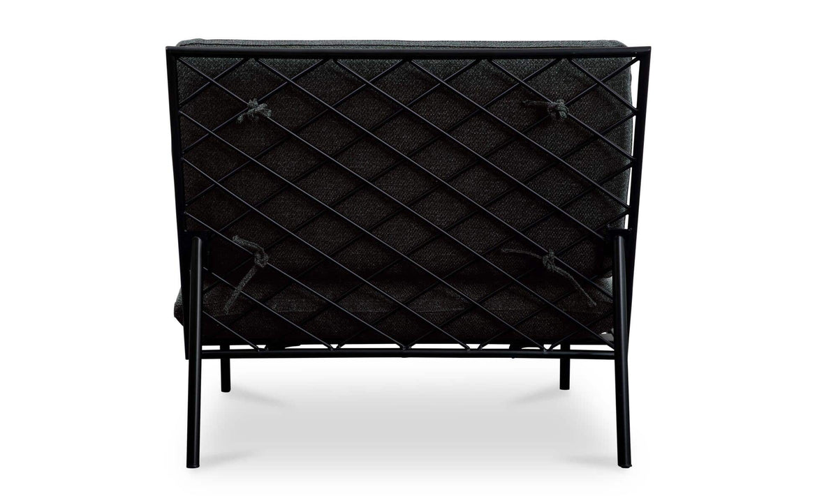 Salma Speckled Charcoal Outdoor Accent Chair - Ornate Home