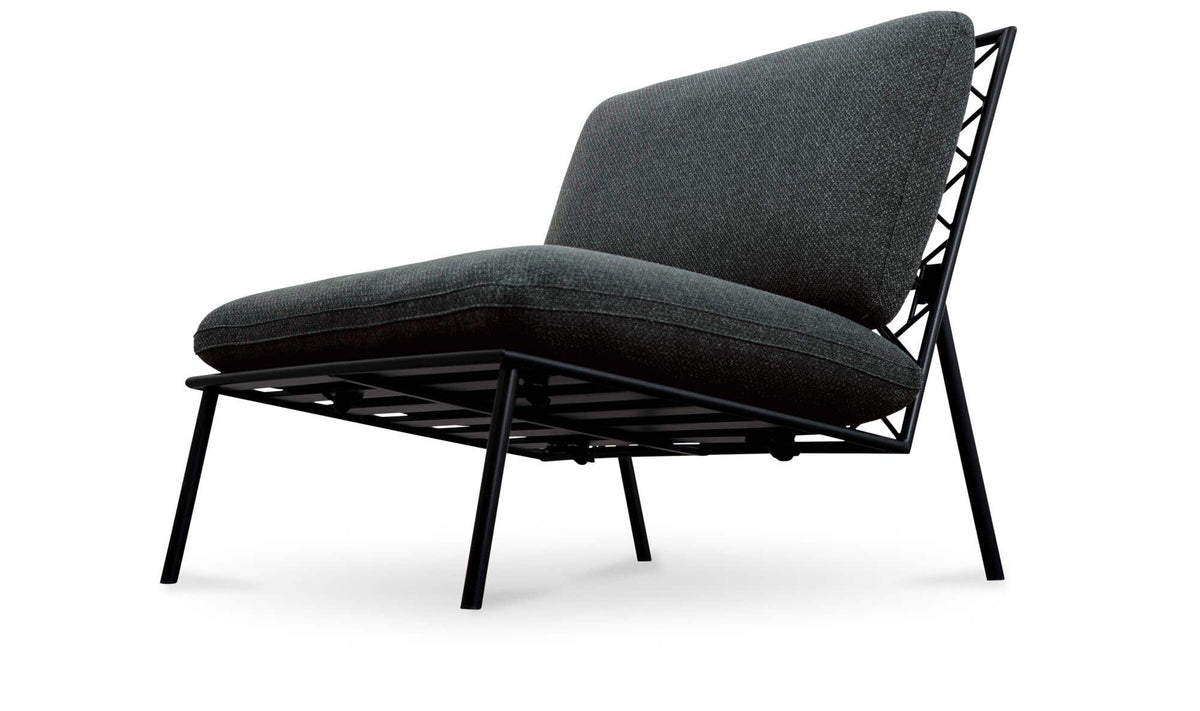 Salma Speckled Charcoal Outdoor Accent Chair - Ornate Home