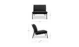 Salma Speckled Charcoal Outdoor Accent Chair - Ornate Home