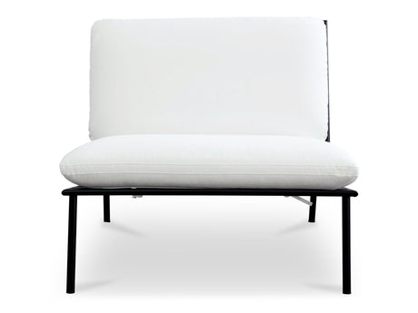 Salma White Outdoor Accent Chair - Ornate Home
