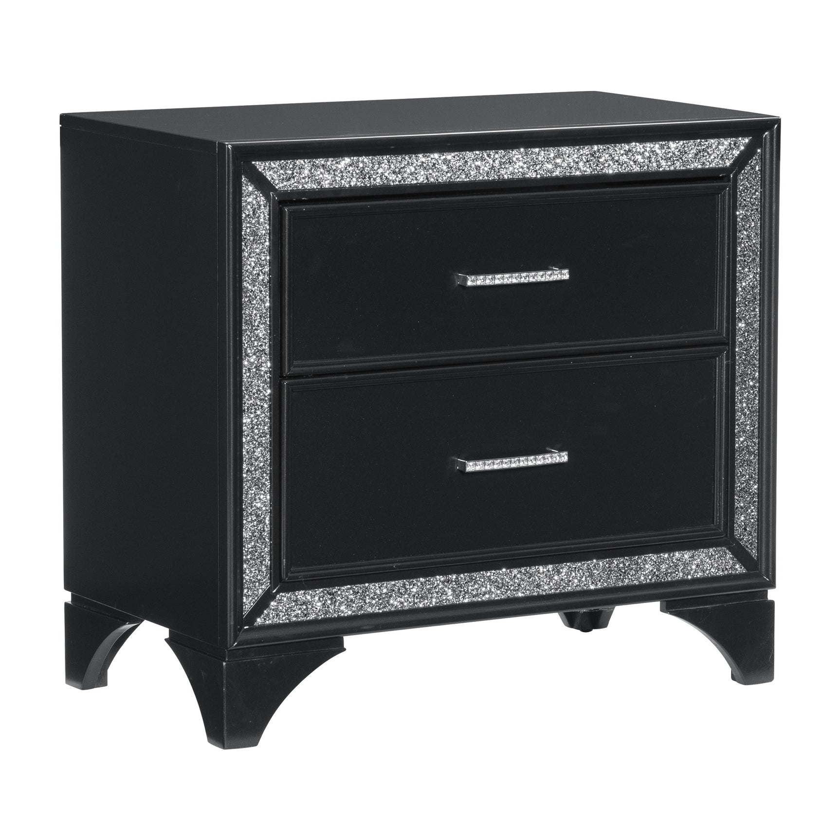 Salon Black Nightstand - Ornate Home