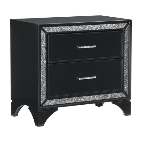 Salon Black Nightstand - Ornate Home